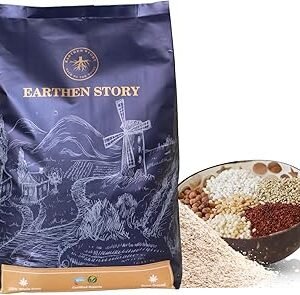 Earthen Story Certified Organic Multigrain Atta 5kg with 40% Millet flour | Stone Ground, 100% Whole Grain Organic Atta with Ragi flour Jowar flour Bajra flour Barley flour Kala Chana atta