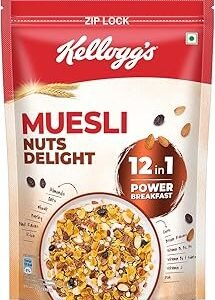 Kellogg's Muesli Nuts Delight 1000G | 12-In-1 Power Breakfast | India's No. 1 Muesli | Multigrain Breakfast Cereal|Almond