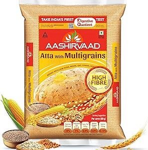 Aashirvaad Atta with Multigrains, 1kg, Vegetarian