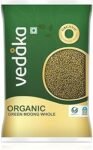 Amazon Brand - Vedaka Organic Green Moong Whole | 1 Kg||Naturally Rich in Protein |Naturally Cholesterol free