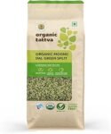Organic Tattva, Organic Green Moong Dal Split - 500 Gram | Gluten Free and NO Preservatives