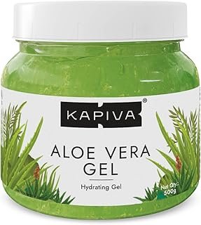 Kapiva Pure Aloe Vera Skin Gel 500g For Face & Hair | Hydrating, Moisturizing, Soothing Skin | Multipurpose Gel