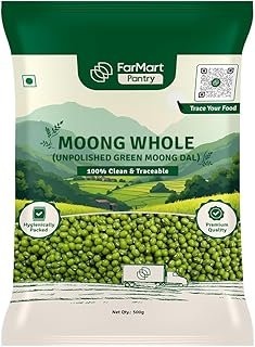FarMart Pantry Moong Whole | Pure & Unpolished | Protein-Rich & Wholesome | 500g