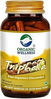 Organic Wellness - Triphala Capsule | Digestion And Colon Cleanse | Improves Digestion | Removes Fat Deposits And Toxins || 90 N Veg Capsules