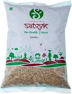 S Siddhagiri's SATVYK THE HEALTH re STORE Bajra (1kg) - Unpolished Pearl Millet | Desi Bajri | Gluten Free Bajra | High Plant Protein & Fiber Rich Desi Bajra Grain