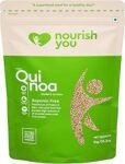 Nourish You Premium White Quinoa Seeds 1Kg | Gluten-Free | Saponin Free | High Protein & Fiber | Diet Food for Weight Loss | Certified Grain | 100% Wholegrain Breakfast Cereal for Weight Management