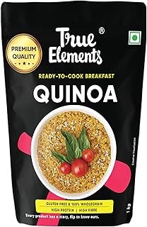 True Elements Quinoa 1kg - Gluten Free Breakfast | High Protein and Fibre | 100% Wholegrain Cereal | Best for Weight Loss | Quinoa Seeds | Diet food for Weight Management