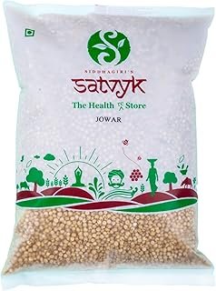 S Siddhagiri's SATVYK THE HEALTH re STORE Jowar (1kg) - Unpolished Sorghum Millet | Desi Jowar | Gluten Free Jowar | High Plant Protein & Fiber Rich Desi Jowar