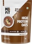 MuscleBlaze Fit High Protein Oats (Dark Chocolate, 1kg) | 22g Protein | Breakfast Cereals for Weight Management