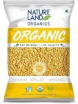 Natureland Organics Moong Dal Yellow/Split Washed 500 Gm - Organic Healthy Pulses