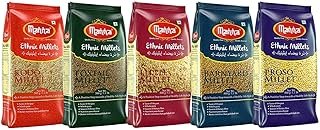Manna Millets 2.5Kg Whole Grains, Combo Pack of 5, Foxtail, Kodo, Little, Barnyard, Proso, Certified Low GI, Unpolished Natural Grains 500g (Pack of 5)