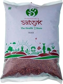 S Siddhagiri's SATVYK THE HEALTH re STORE Ragi Whole (1kg) - Unpolished Finger Millet | Gluten Free Nachni | Whole Grain Ragi | High Plant Protein & Fiber