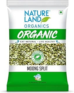 Natureland Organics Moong Chilka / Split 1 Kg - Organic Healthy Pulses