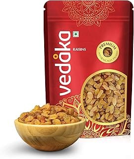 Amazon Brand - Vedaka Premium Fresh Raisins | 250 g | Kismish | Sweet Fruity Taste | Soft Chewy Texture | Healthy Snack | Natural Source of Antioxidants, Potassium and Fiber