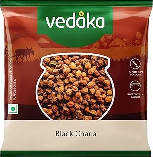 Amazon Brand - Vedaka Popular Unpolished Black Chana, 500 g