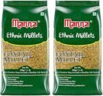 Manna Foxtail Millet unpolished 1Kg Natural Grains Kaon/Kang/Kangni/Kakum/Navani/korralu/Korra/Thinai Native Low GI Millet Rice High Protein & 100% More Fibre than Rice