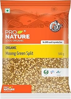 Just Organik - Organic Moong Split Chilka 1 Kg, 100% Organic | Moong dal | Green Moong | Naturally Gluten Free | Rich in Protein | Hari Moong | Moon chilka | Moong dal Split