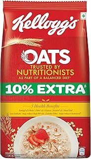 Kellogg's Oats, Rolled Oats, High in Protein and Fibre, Low in Sodium, 900gram/990gram Pack