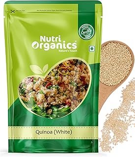 NutriOrganics Premium Quinoa 1kg - Gluten Free Quinoa, Healthy Breakfast, Diet Food for Weight Management