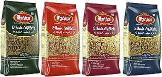 Manna Millets 2kg Whole Grains Combo Pack of 4, Foxtail, Kodo, Little,Barnyard. Certified low GI. Unpolished. Natural Grains, 500g (Pack of 4)