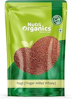 NutriOrganics Unpolished Finger Millet (Ragi) - 1.5 Kg | Mandua/Kezhvaragu/Mandia/Taidalu/Kodra/Ragula/Nachni