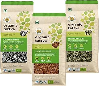 Pro Nature Organic Pulses - Moong Green Split, 500g Pouch